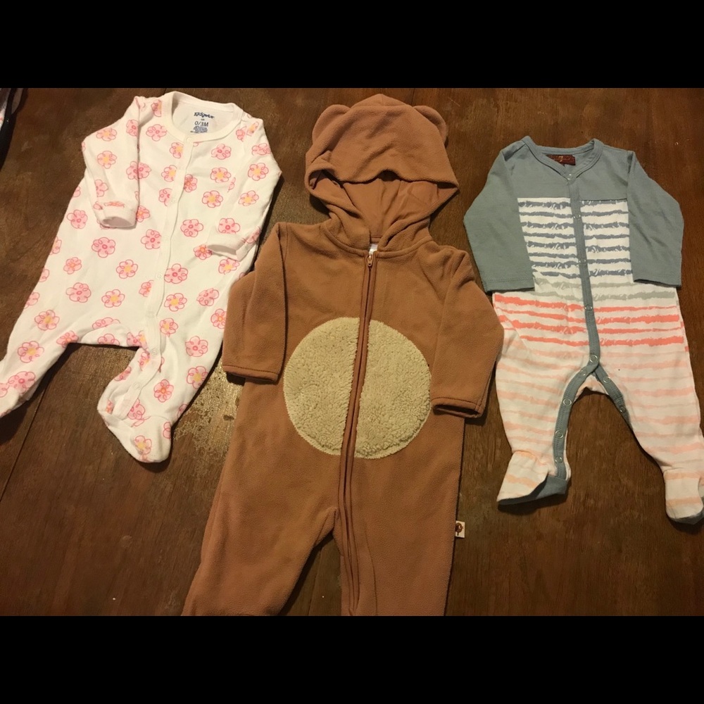 0-3 Month Footies (set of 3)